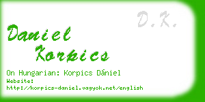 daniel korpics business card